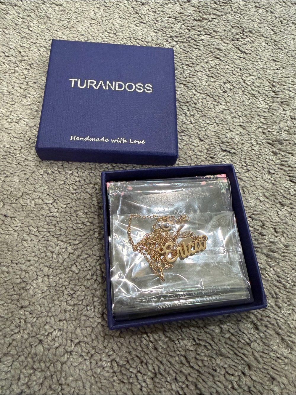 Turandoss Gold Name “Erica” Necklace